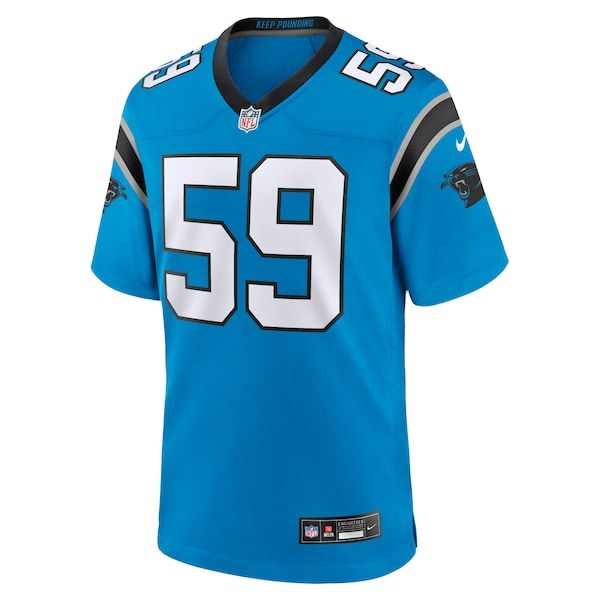 Custom Luke Kuechly Carolina Panthers Alternate Game Jersey Blue