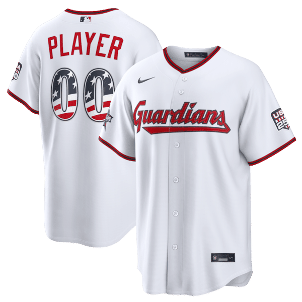 Custom Cleveland Guardians 2026 All-Star Game Stars & Stripes Stadium Jersey White