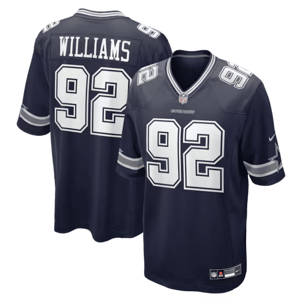 Custom Quinnen Williams Dallas Cowboys Game Jersey Navy