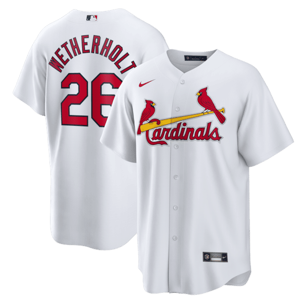 Custom JJ Wetherholt St. Louis Cardinals Home Replica Jersey White