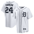 Custom Miguel Cabrera Detroit Tigers Home Replica Jersey White