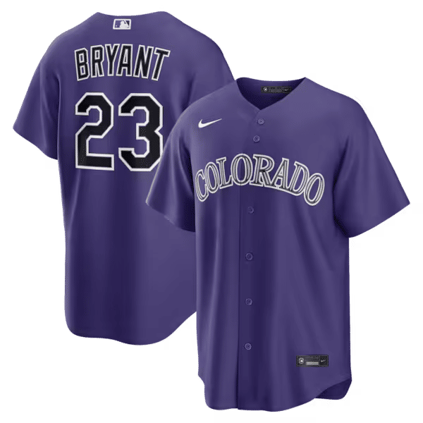 Custom Kris Bryant Colorado Rockies Alternate Replica Jersey Purple