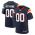 Custom Denver Broncos Alternate Mile High Collection Custom Game Jersey Navy