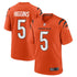Custom Tee Higgins Cincinnati Bengals Alternate Game Jersey Orange