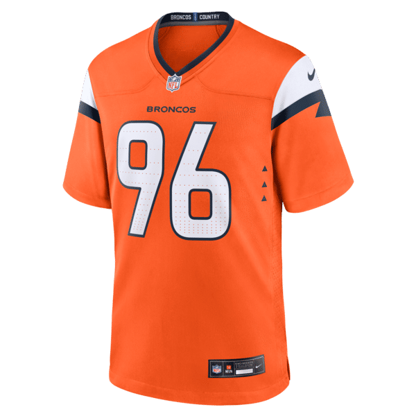 Custom Eyioma Uwazurike Denver Broncos Team Game Jersey Orange