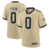 Custom Jordyn Tyson New Orleans Saints 2026 Draft Pick No. 8 Alternate Game Jersey Gold