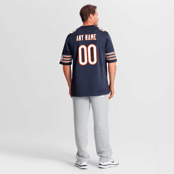 Custom Chicago Bears Custom Game Jersey Navy