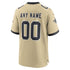 Custom New Orleans Saints Gameday Golds Custom Game Jersey Gold