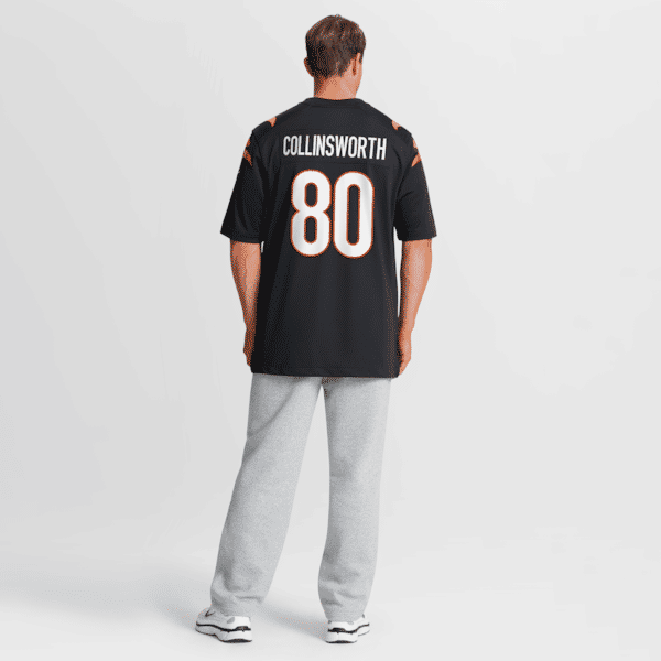 Custom Cris Collinsworth Cincinnati Bengals Team Retired Player Game Jersey Black