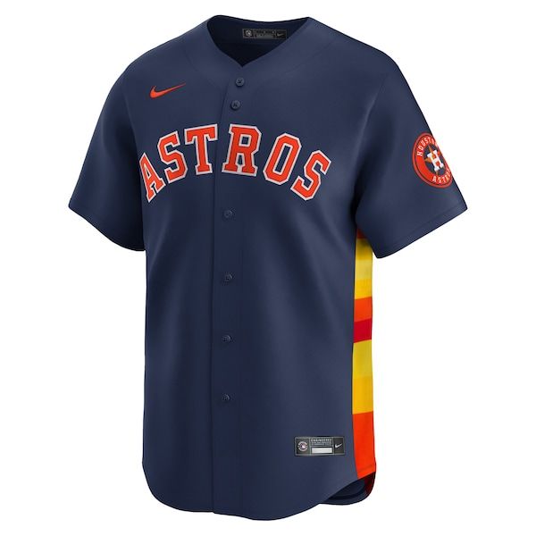 Custom Jose Altuve Houston Astros Alternate Limited Player Jersey Navy