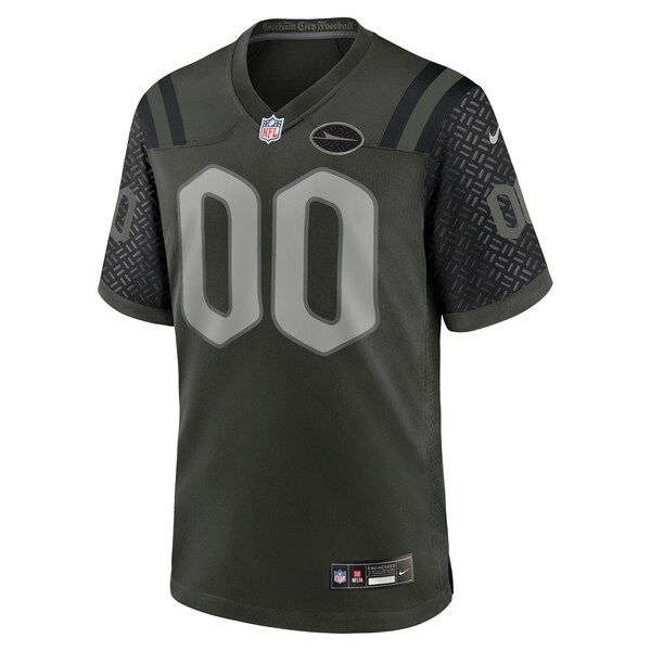 Custom New York Jets 2025 Rivalries Custom Game Jersey Gotham Green