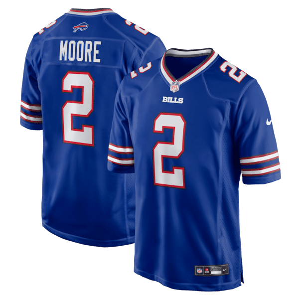 Custom D.J. Moore Buffalo Bills Game Jersey Royal