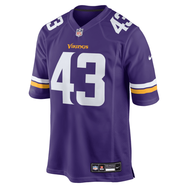 Custom Andrew Van Ginkel Minnesota Vikings Game Jersey Purple