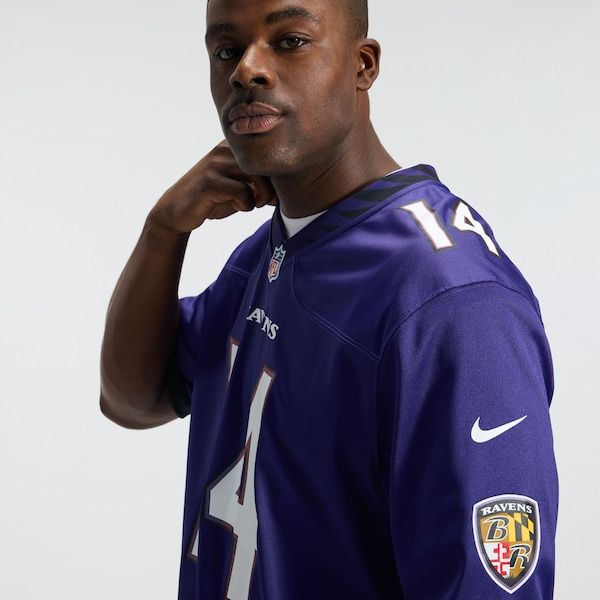 Custom Kyle Hamilton Baltimore Ravens Game Jersey Purple