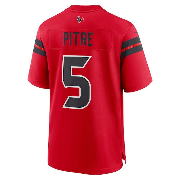 Custom Jalen Pitre Houston Texans Alternate Game Jersey Red