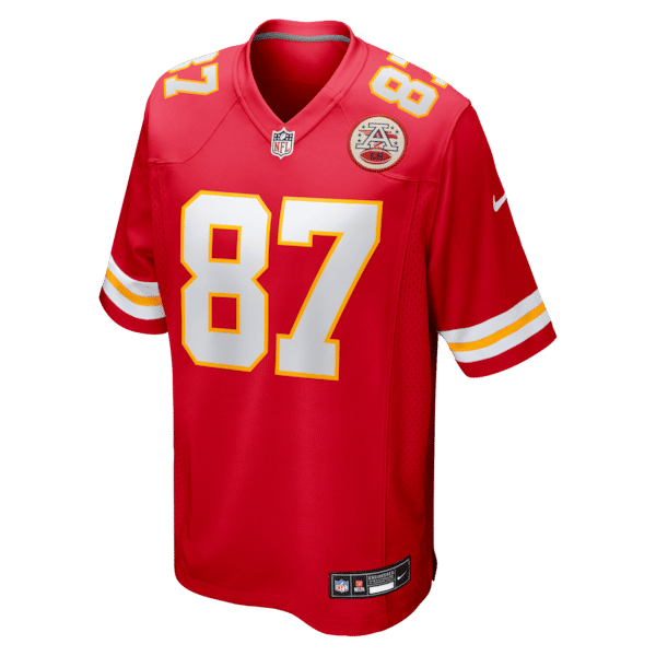 Custom Travis Kelce Kansas City Chiefs Game Jersey Red