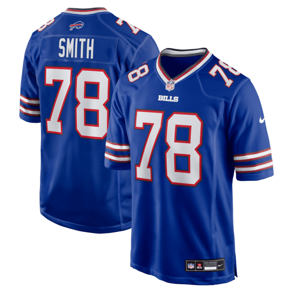 Custom Bruce Smith Buffalo Bills Game Retired Player Jersey Royal
