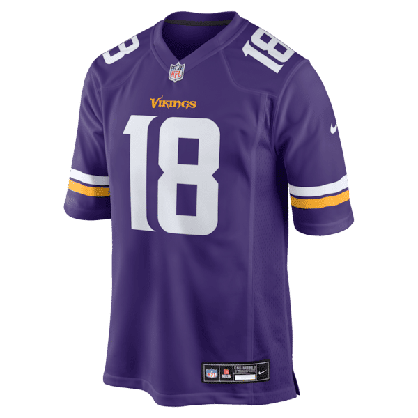 Custom Justin Jefferson Minnesota Vikings Game Jersey Purple