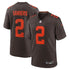 Custom Shedeur Sanders Cleveland Browns Alternate Game Jersey Brown