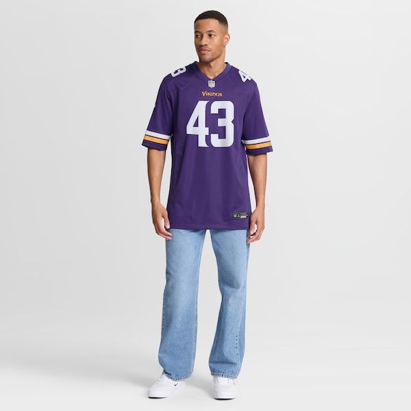 Custom Andrew Van Ginkel Minnesota Vikings Game Jersey Purple