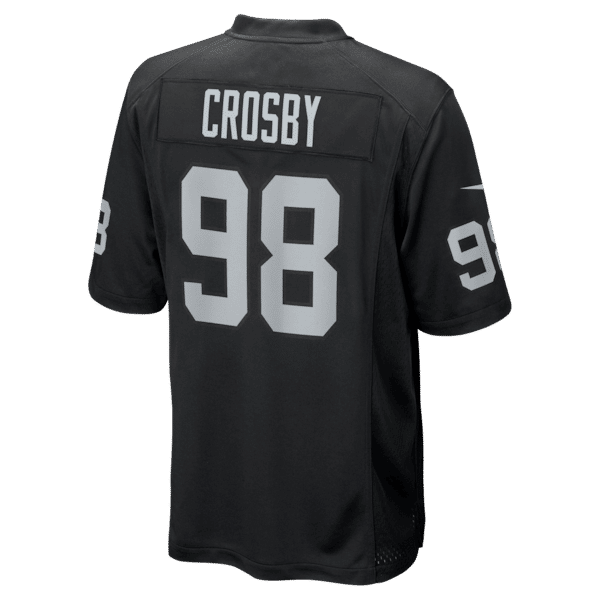 Custom Maxx Crosby Las Vegas Raiders Game Jersey Black
