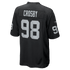 Custom Maxx Crosby Las Vegas Raiders Game Jersey Black