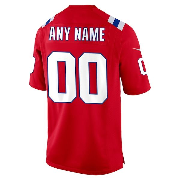 Custom New England Patriots Alternate Custom Jersey Red