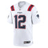 Custom Tom Brady New England Patriots Retired Game Jersey White