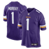 Custom Kyler Murray Minnesota Vikings Game Jersey Purple