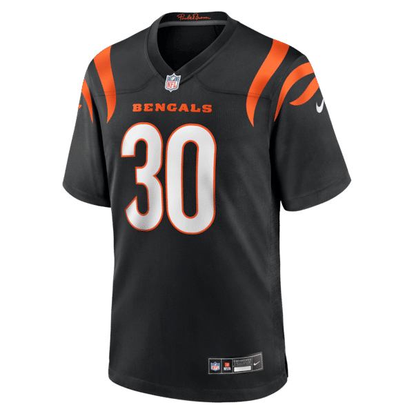 Custom Chase Brown Cincinnati Bengals Game Jersey Black