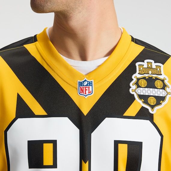 Custom Pittsburgh Steelers Alternate 1933 Throwback Game Custom Jersey Gold