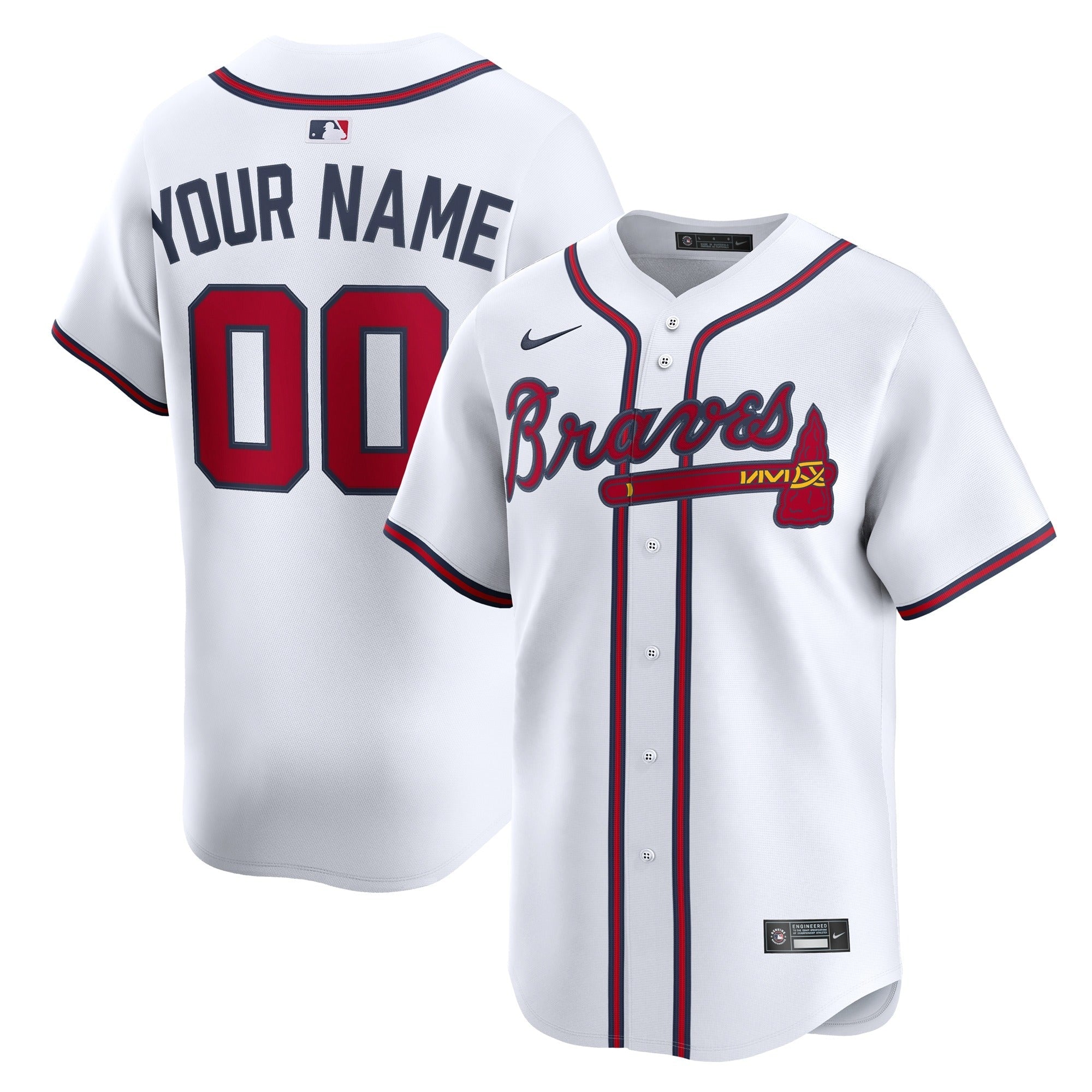 Jersey Intl - Atlanta Braves Alternate Limited Customized Replica Jersey Red